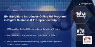IIM Bangalore Introduces Online UG Program in Digital Business & Entrepreneurship